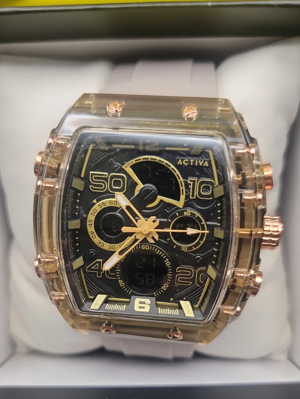 Activa Vion X Invicta Digital Essentials Men's Watch - 45mm. Apricot ACW8109-00